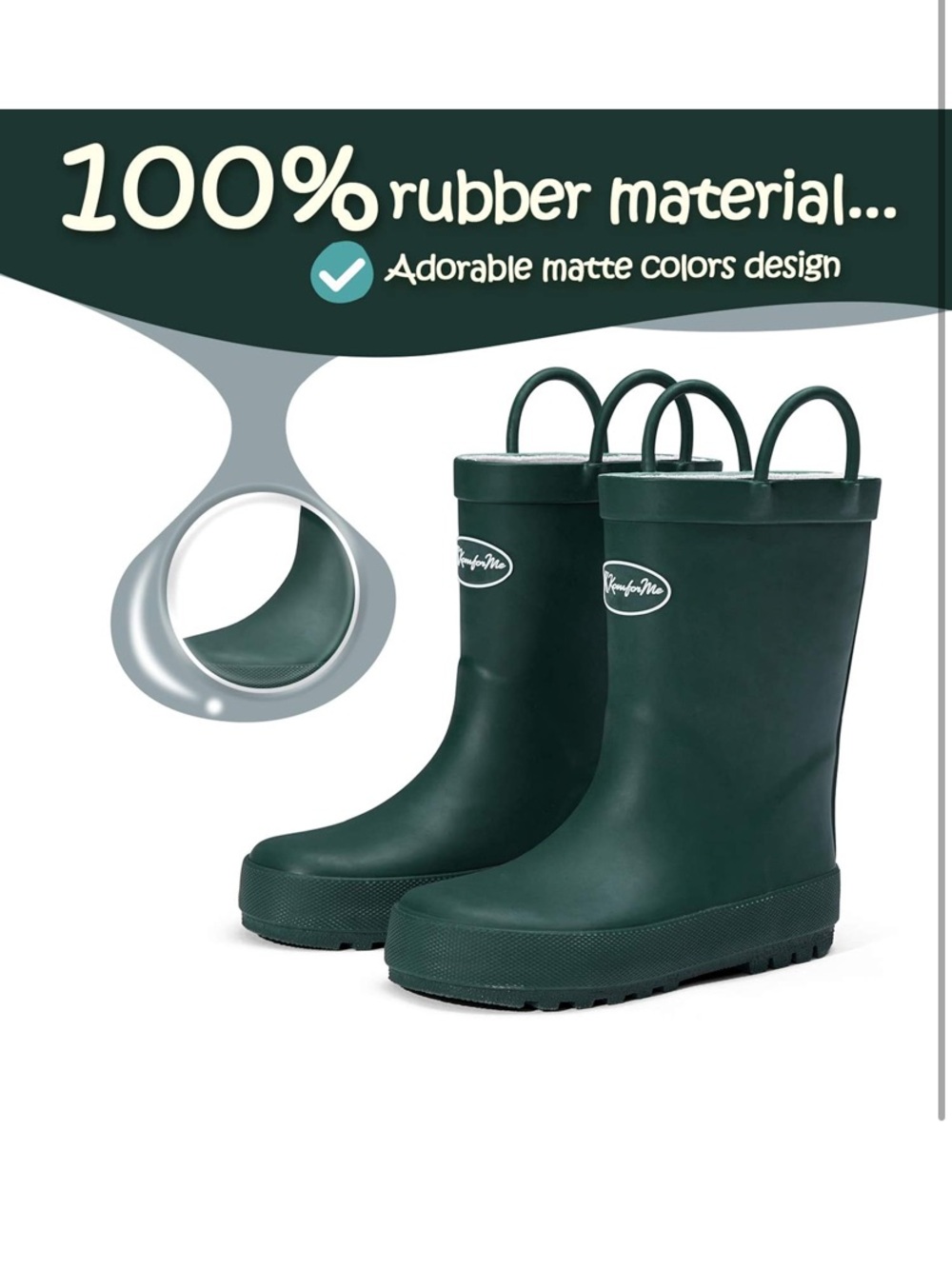 K KomForme Kids Rain Boots